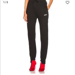 Vetements Asymmetric Hem Black Sweatpants